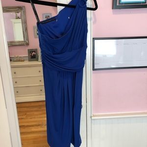 Maggy London one shoulder cocktail dress